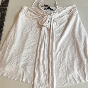 Robert Rodriquez size lager white halter top Ties at neck great detail NWT